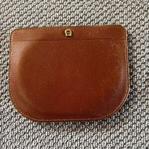 ETIENNE AIGNER MAKEUP MIRROR WITH LEATHER CASE